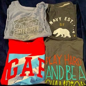 Four boys size 8 tshirts
